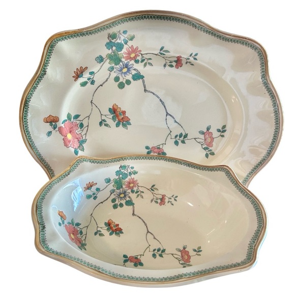 Vintage 1930’s Johnson Brothers Princess Mary Serving Platter & Bowl Set - Picture 1 of 6